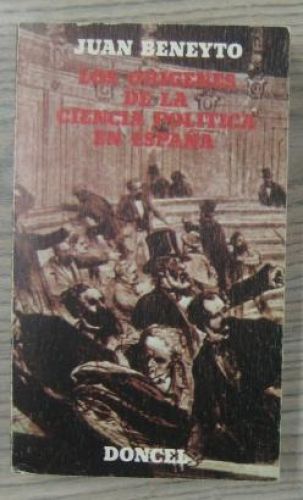 Portada del libro de LOS ORÍGENES DE LA CIENCIA POLÍTICA EN ESPAÑA