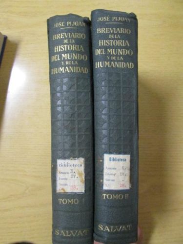 Portada del libro de BREVIARIO DE LA HISTORIA DEL MUNDO Y DE LA HUMANIDAD. Tomo I y II