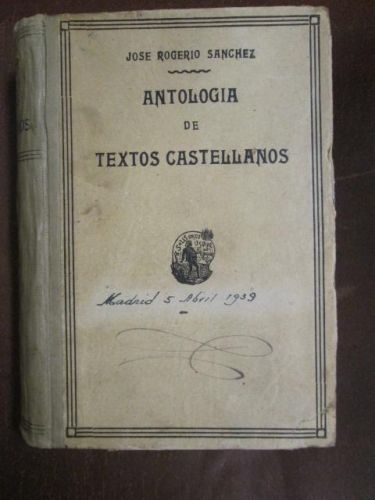 Portada del libro de ANTOLOGÍA DE TEXTOS CASTELLANOS