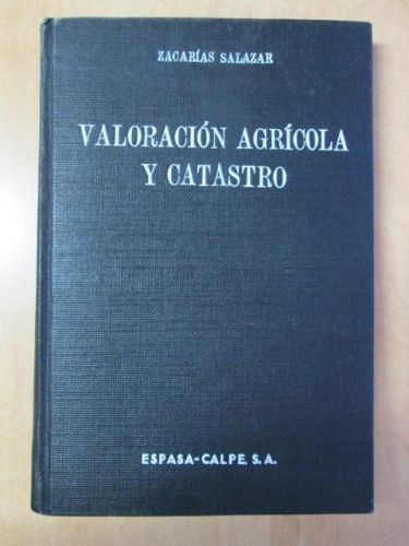 Portada del libro de VALORACIÓN AGRÍCOLA Y CATASTRO