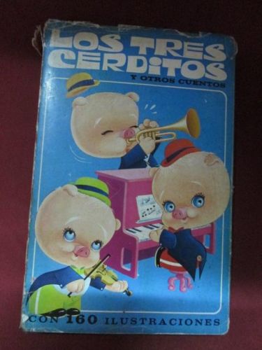 Portada del libro de LOS TRES CERDITOS Y OTROS CUENTOS (La Princesa Rosita, El Burro y el Zorro, El Cántaro de Leche, etc).