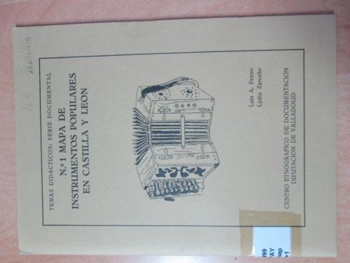 Portada del libro de Nº1 MAPA DE INSTRUMENTOS POPULARES EN CASTILLA Y LEÓN.