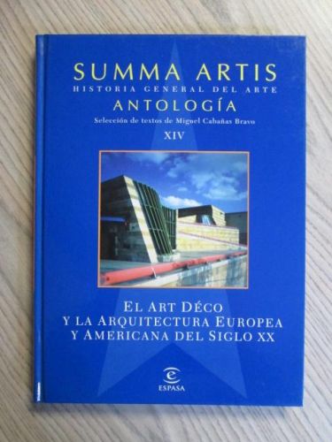 Portada del libro de ANTOLOGÍA DE ARTE. Tomo XIV: El art déco y la arquitectura europea y americana del siglo XX