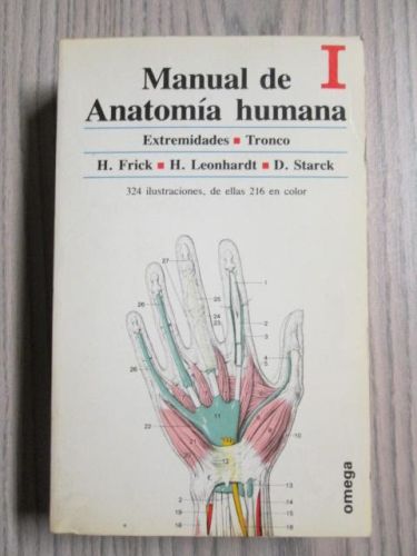 Portada del libro de MANUAL DE ANATOMÍA HUMANA I. Extremidades, tronco.