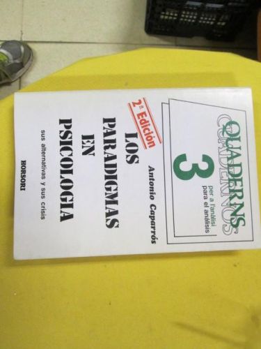 Portada del libro de LOS PARADIGAMAS EN PSICOLOGIA. SUS Y SUS CRISIS