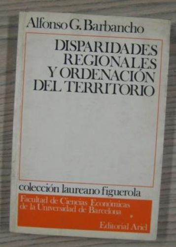 Portada del libro de DISPARIDADES REGIONALES Y ORDENACIÓN DEL TERRITORIO