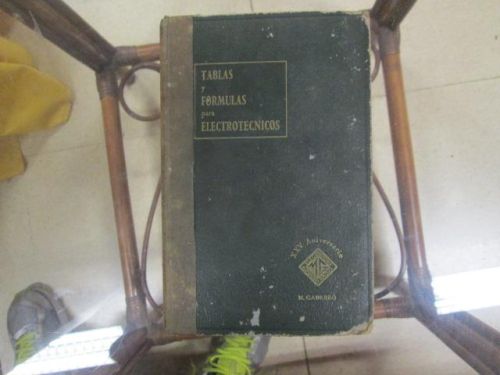 Portada del libro de TABLAS Y FORMULAS PARA ELECTROTECNICOS