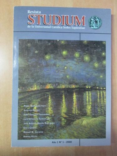Portada del libro de REVISTA STUDIUM DE LA UNIVERSIDAD CATÓLICA SEDES SAPIENTIAE