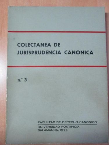 Portada del libro de COLECTANEA DE JURISPRUDENCIA CANÓNICA